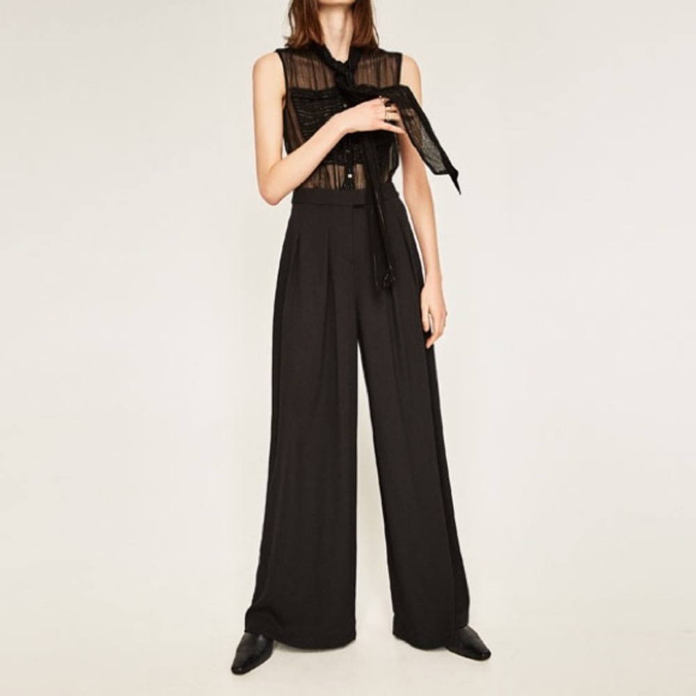 Zara Black Sheer Jumpsuit